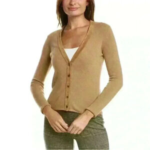 Bruno Magli- Wool/Cashmere Blend Brown V-Neck
Cardigan Women's Medium EUC!